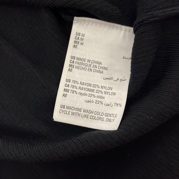 INC International Concepts Macy's black knit v neck long sleeved black shirt - Picture 6 of 6